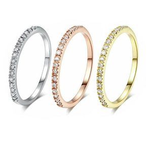 ORENTINI Stackable Eternity Band SS CZ Ring